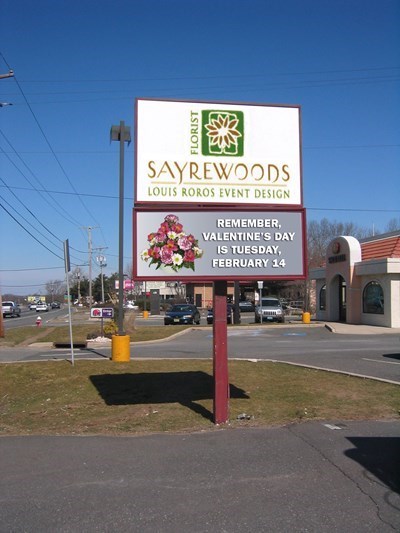 Sayrewoods Post Sign